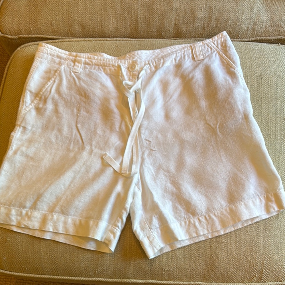 Talbots Linen Drawstring Shorts- Size 10
